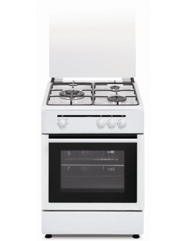 Cocina Vitrokitchen CB5530BB  blanco  3 fuegos  Ga