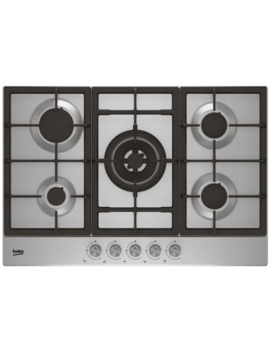 Encimera Beko HIAW75225SL  5 fuegos  inox  75cm