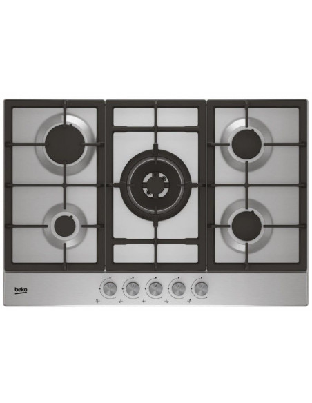 Encimera Beko HIAW75225SL  5 fuegos  inox  75cm