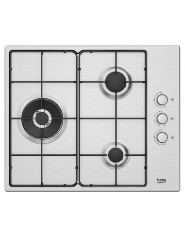 Encimera Beko HIGG63125SCX  3 fuegos  60cm  gas  i