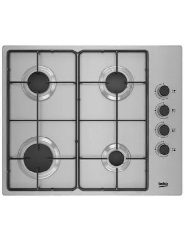 Encimera Beko HIGG64103SXN  4 fuegos  gas  60cm 