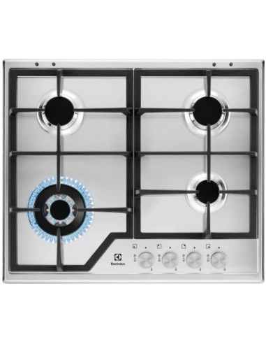 Encimera Electrolux KGS6436SX  4 Fuegos  Gas  60cm