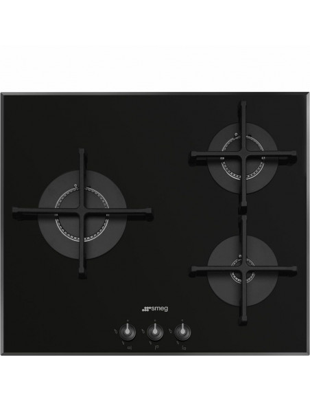 Encimera Smeg PV163B3  3 Fuegos  60cm  Cristalgas