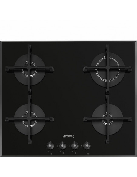 Encimera Smeg PV164B3  4 Fuegos  60cm  Cristalgas