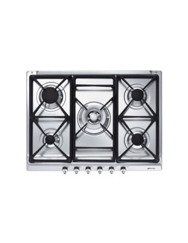 ENCIMERA SMEG SE70SGH5  5 FUEGOS  75CM  GAS  INOX