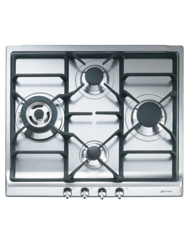 Encimera Smeg SER60SGH3  4 fuegos  gas  inox