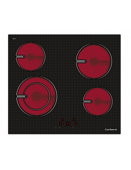 Vitroceramica Corbero CCVG4BL643  4 Zonas  Potenci