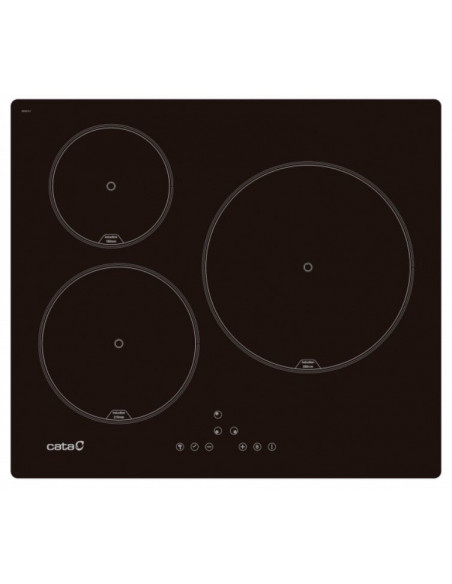 Inducci  n Cata IB6303BKA  3 zonas  7 1Kw  negra