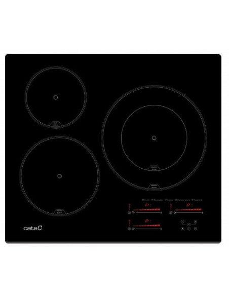 Inducci  n Cata INSB6028BK  3 zonas  7 1Kw  3 func