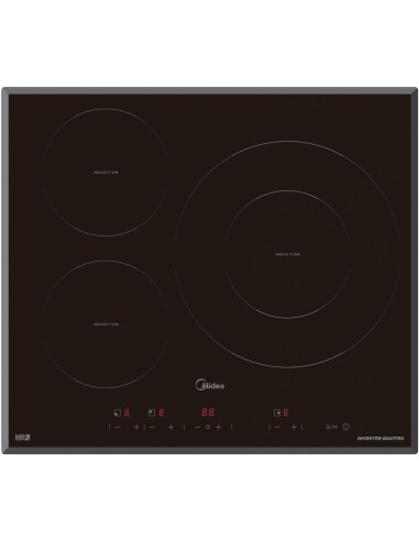 Inducci  n Midea MIH740T467K1  3 Zonas  60cm  Negro