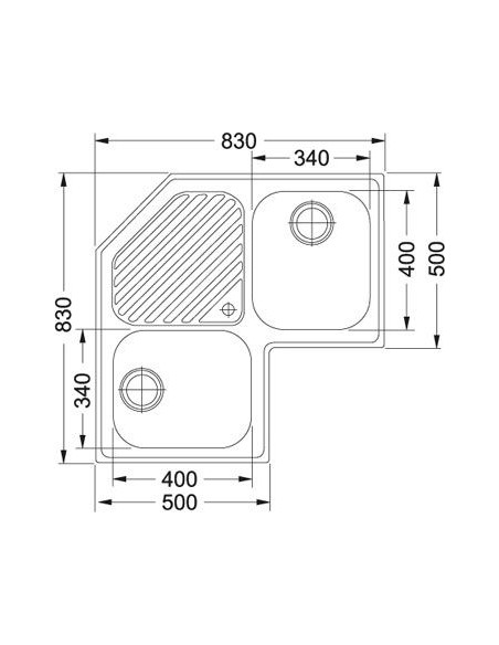 Fregadero Franke PROGRESSO PNX621E  2 senos  e