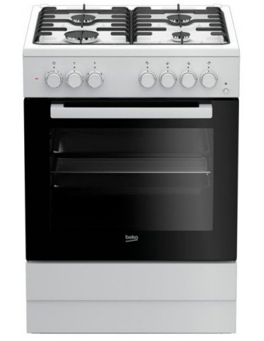 Cocina Beko FSE62110DW  4 fuegos  horno electr