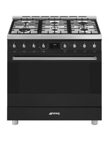 Cocina Smeg C9GMMB2  6 fuegos  Horno  90x60cm