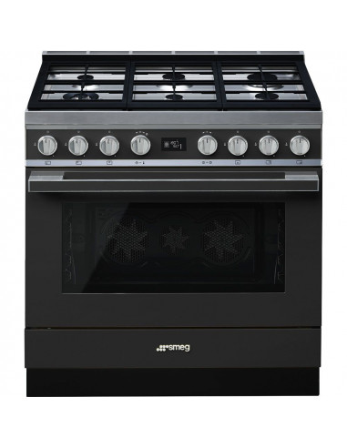 Cocina Smeg CPF9GMAN  6 fuegos  gas  90x60cm