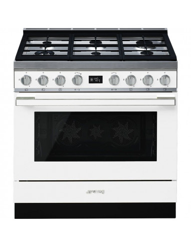 Cocina Smeg CPF9GMWH  6 fuegos  gas  90x60cm