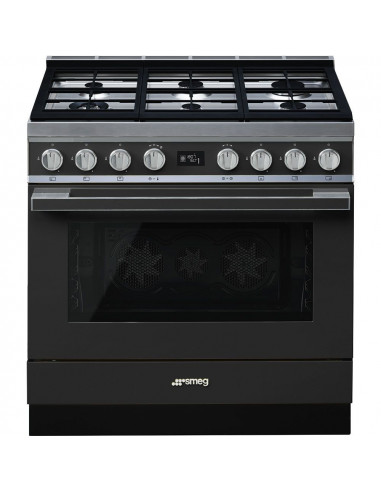 Cocina Smeg CPF9GPAN  6 fuegos  gas  90x60cm