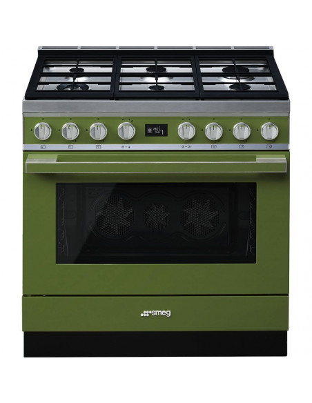 Cocina Smeg CPF9GPOG  6 fuegos  gas  90x60cm