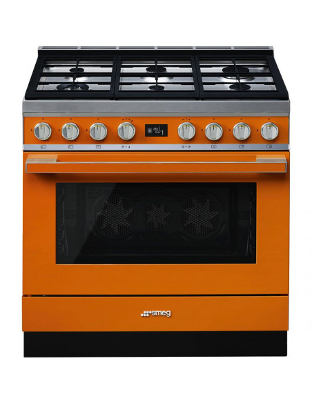 Cocina Smeg CPF9GPOR  6 fuegos  gas  90x60cm