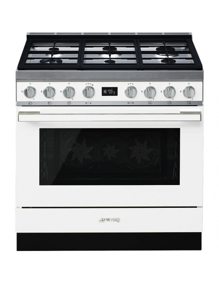 Cocina Smeg CPF9GPWH  6 fuegos  gas  90x60cm