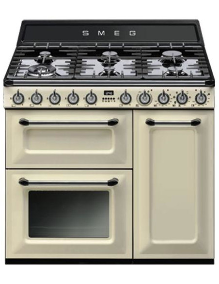 COCINA SMEG TR93P  6 FUEGOS  HORNO  90CM  CREMA