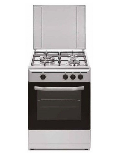 Cocina Vitrokitchen CB5530IB  inox  3 fuegos  Gas