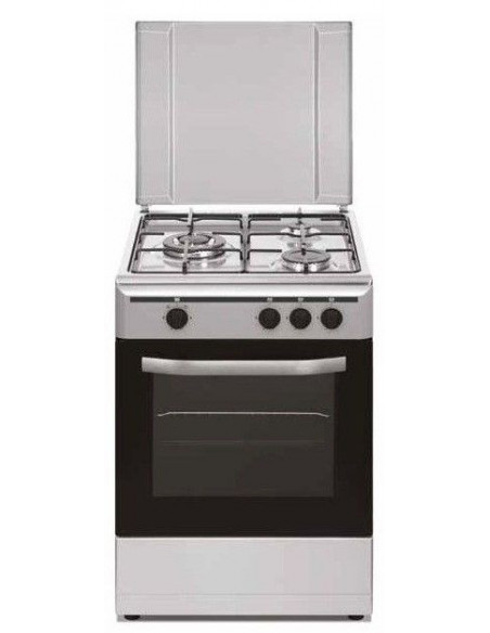 Cocina Vitrokitchen CB5530IB  inox  3 fuegos  Gas