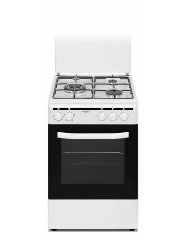 Cocina Vitrokitchen CB5535BBE  blanco  3 fuegos  B