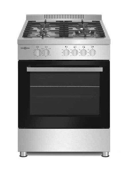 Cocina Vitrokitchen PF6060IB  Inox  4 fuegos  Bu