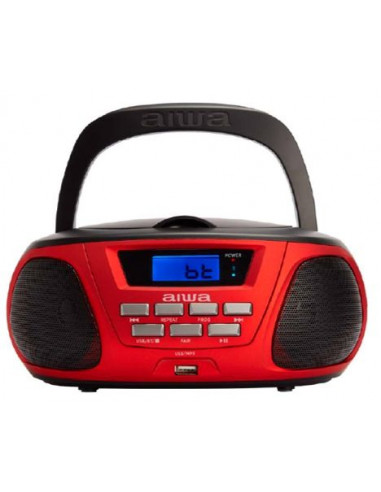 Radio CD Aiwa BBTU300RD  Portatil  AM FM  MP3 USB