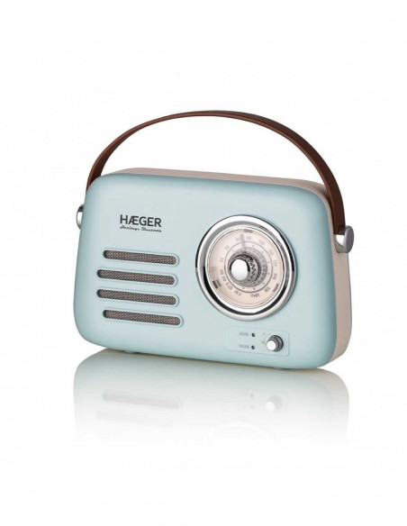 Radio Haeger RBBLU002A  retro  bluetooth  celeste