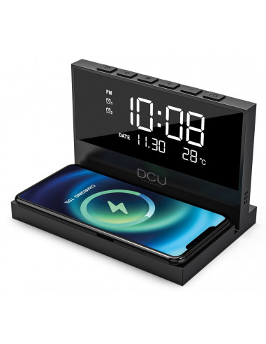 Reloj despertador DCU 37300830  carga inalambrica