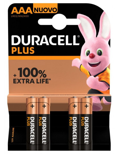 Pila Duracell Alcalina Plus Power AAA LR03 K4