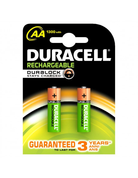 Pila Duracell Recargable AA LR06 B2 1300mAh