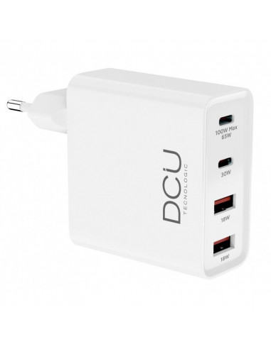 Cargador gan DCU 37300770  pd 100w  2 usb c     2 us