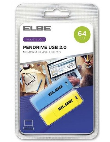 Memorias Elbe USB264  pack 2 uds pendrive