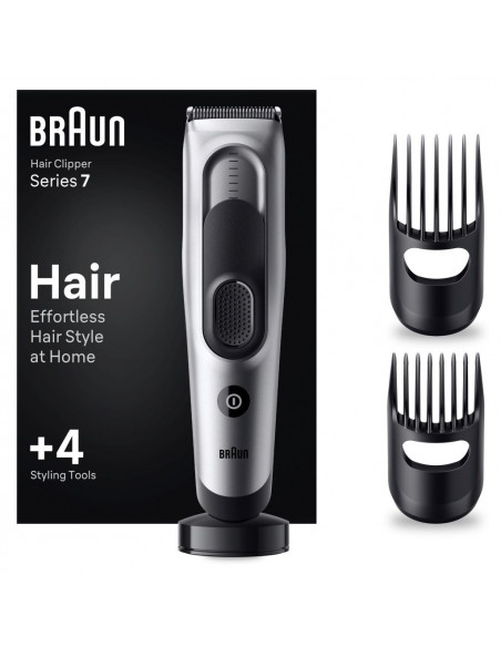 Afeitadora Braun HC7390  hairclip blkspcgry box