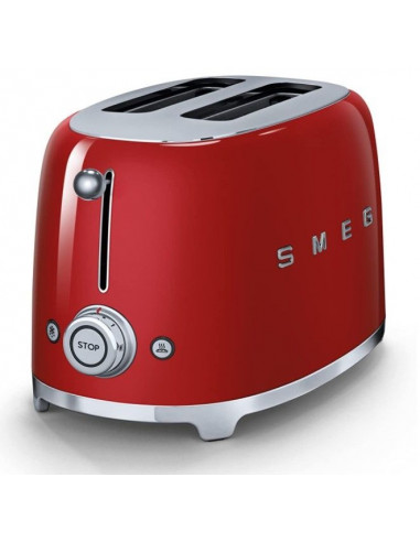 Tostador Smeg TSF01RDEU  50 style 2  rebanadas rojo