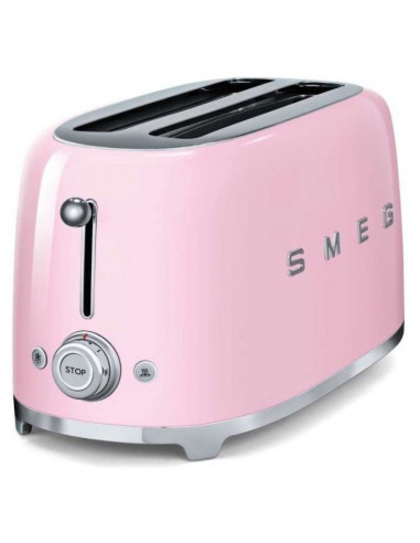 Tostador Smeg TSF02PKEU  50 style 4  rebanadas rosa