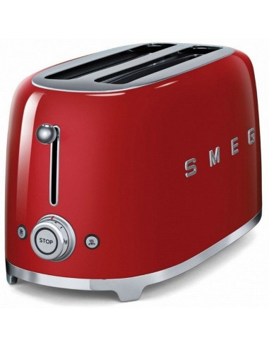 Tostador Smeg TSF02RDEU  50 style 4  rebanadas rojo