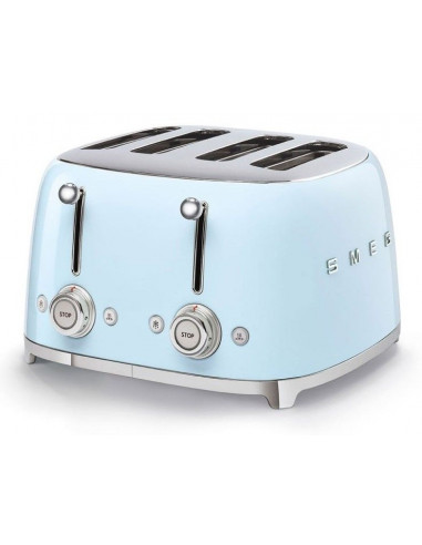 Tostador Smeg TSF03PBEU  50 style 4  rebanadas azul