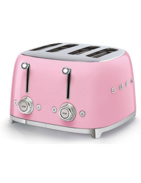 Tostador Smeg TSF03PKEU  50 style 4  rebanadas rosa