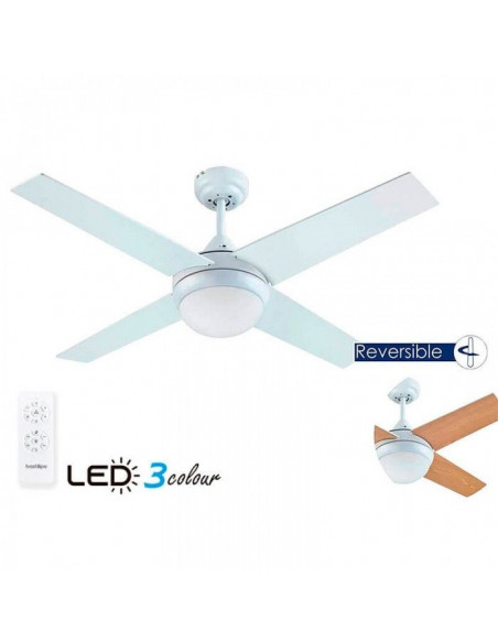 Ventilador Techo Bastilipo MOJACAR BLANCO 3LED  10