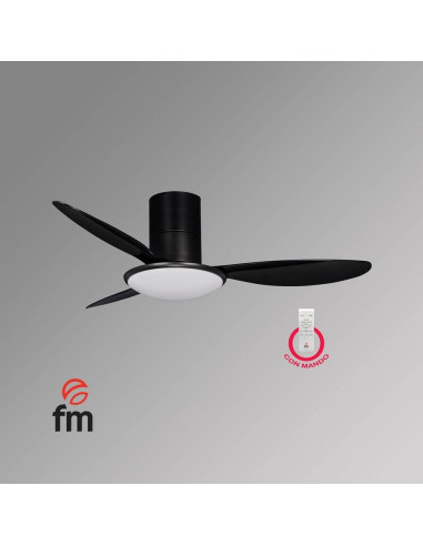 Ventilador techo FM VTNIGRAL  dc 132 cm    c luz c 