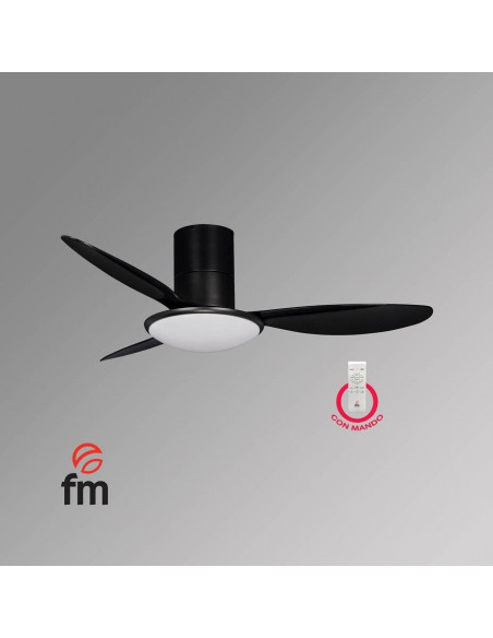 Ventilador techo FM VTNIGRAL  dc 132 cm    c luz c 