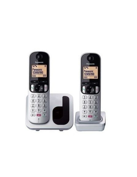 Tel  fono fijo Panasonic KXTGC252SPS  dect duo LCD