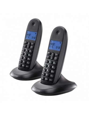 Telefono Motorola C1002GW DUO GRIS Y GRANANATE