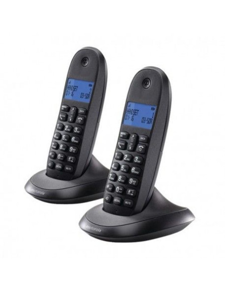 Telefono Motorola C1002GW DUO GRIS Y GRANANATE